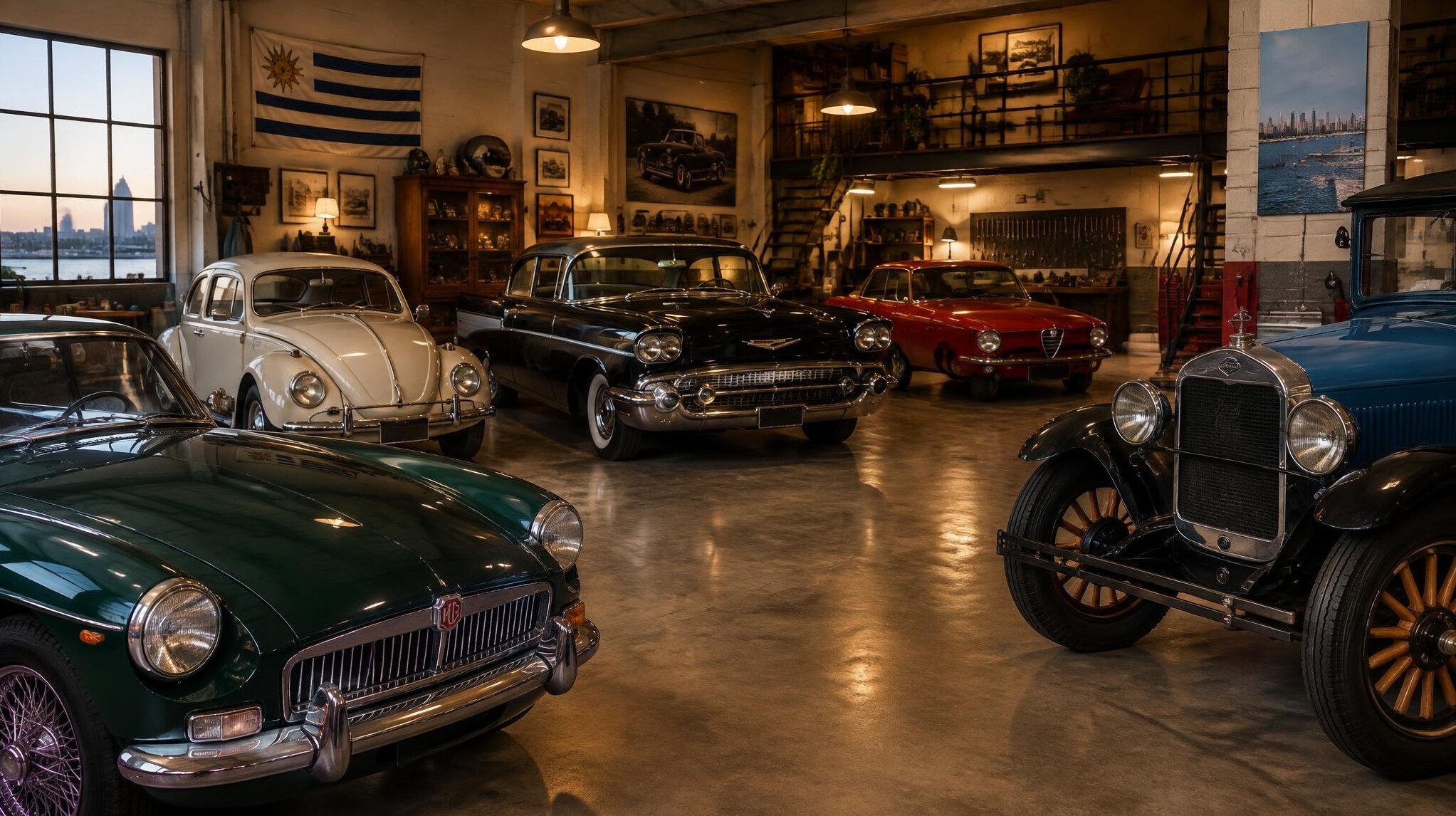 Fascinating private garage in Montevideo filled with vintage automobiles