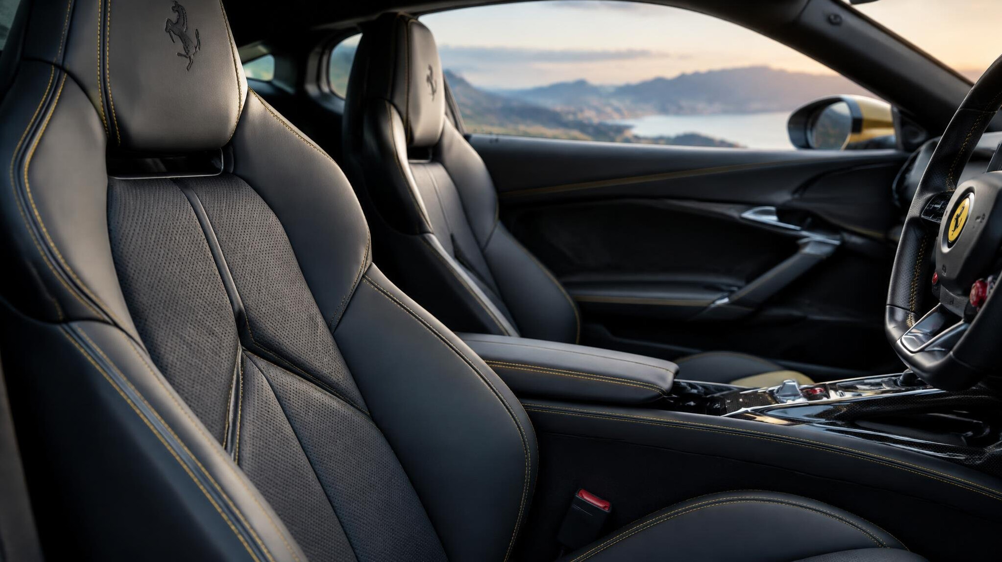 luxury car interior detail